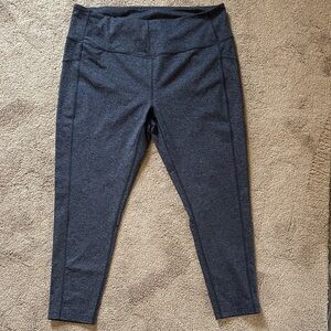 Zella Dark Gray Blue Leggings with side pockets